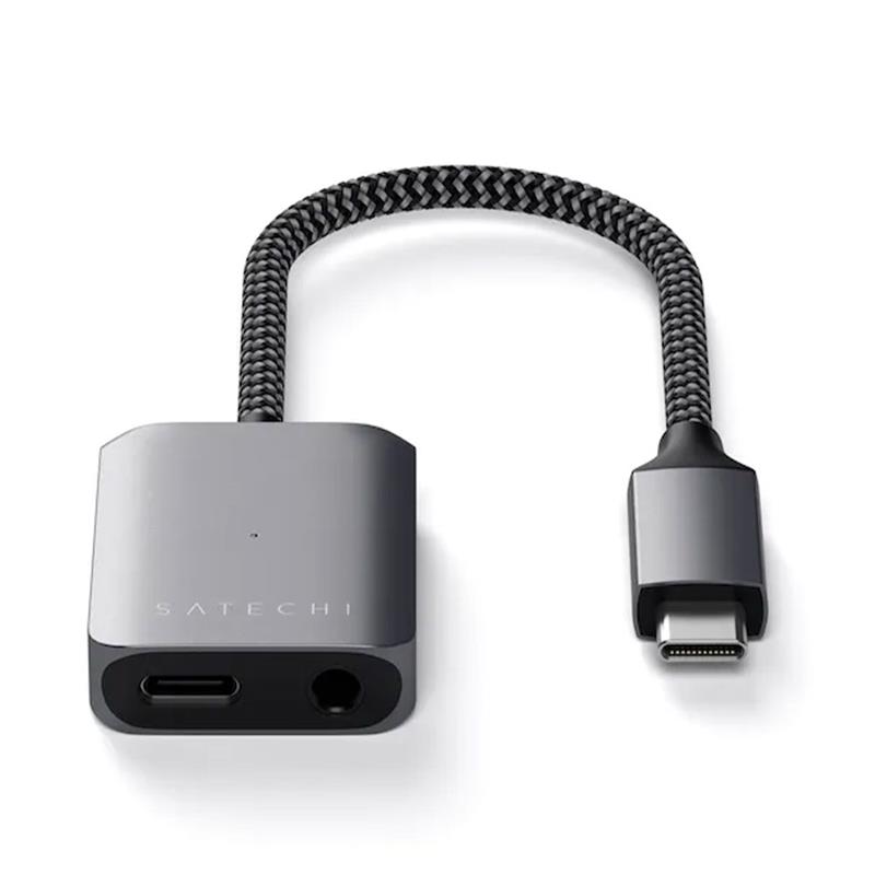 Satechi USB-C PD Audio Adapter - Space Gray Aluminium