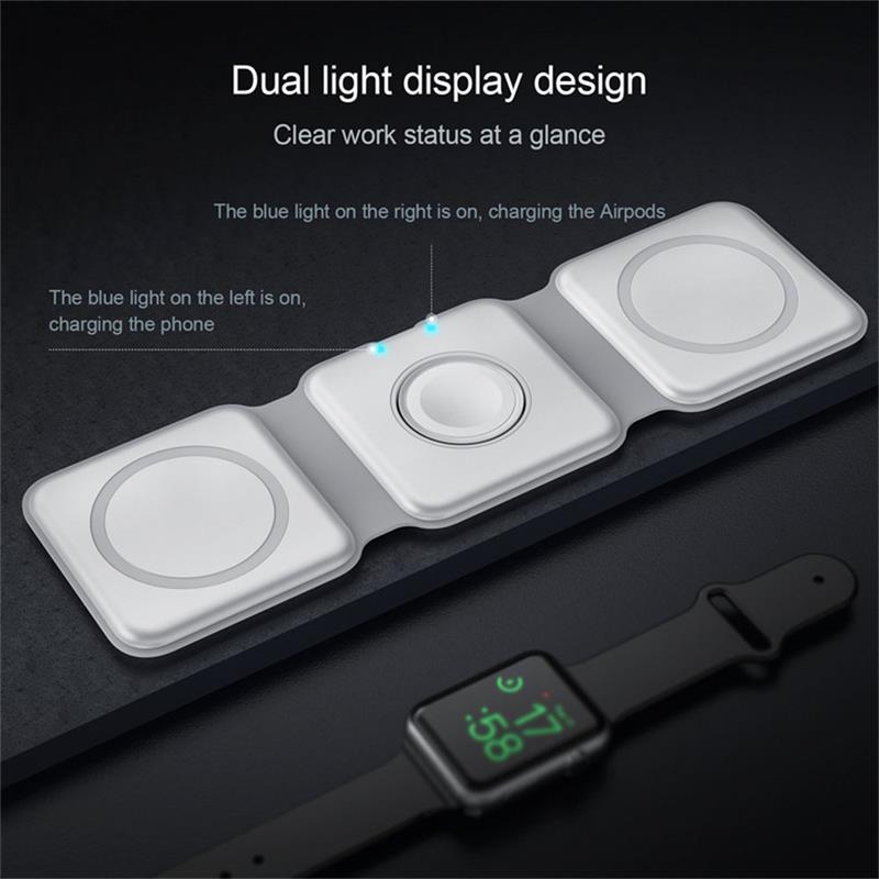 Sdesign 3 in 1 Folding Wireless Charger - Black 