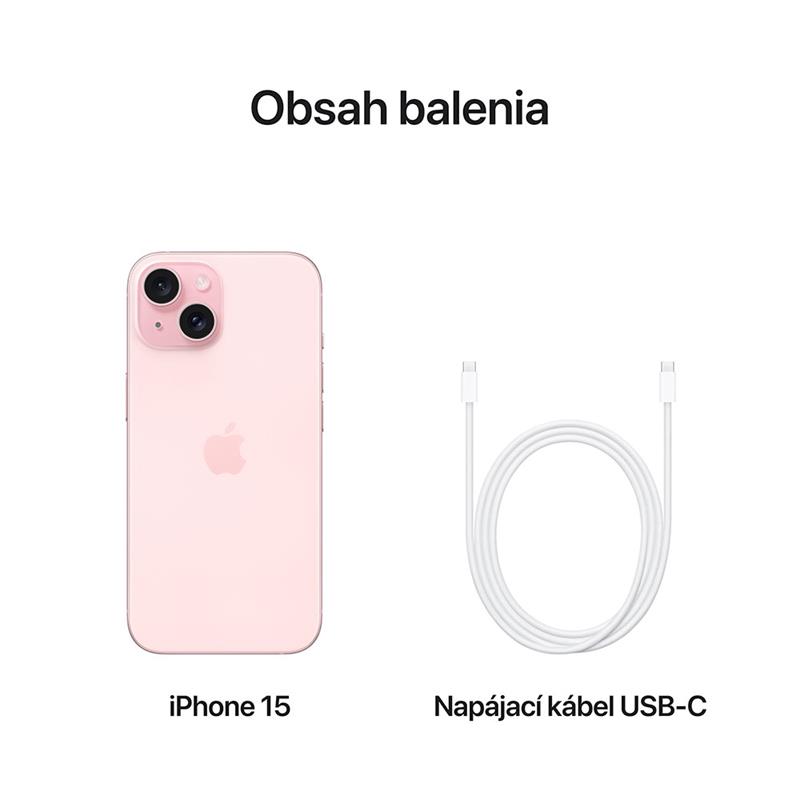 iPhone 15 128 GB ružová 