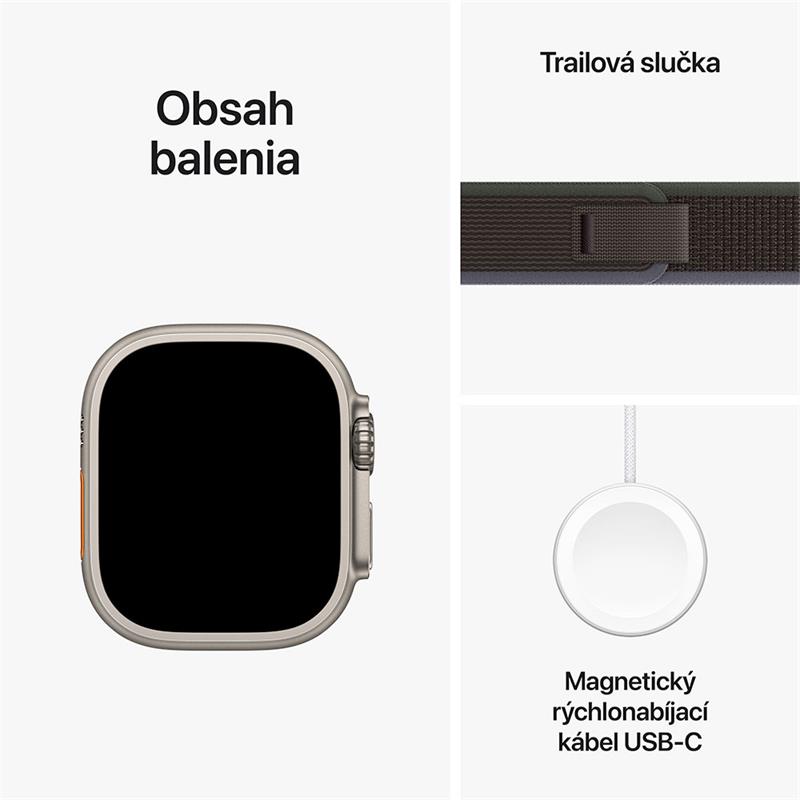 Apple Watch Ultra 2 GPS + Cellular, 49mm Titanium Case with Blue/Black Trail Loop - M/L 