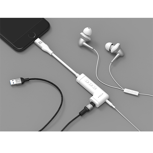 Adam Elements iLinio Lighting/Aux/Charging adaptér - White 