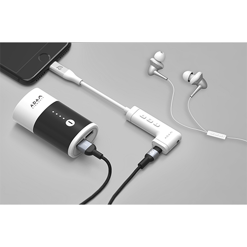 Adam Elements iLinio Lighting/Aux/Charging adaptér - White 
