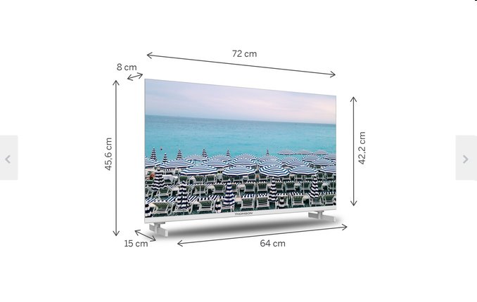 THOMSON White Easy TV 32HD2S13W,  HD, DVB-T2/C/S2, VESA 100x100, Hotel Mód, Biely 