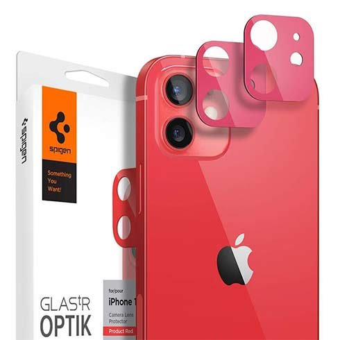 Spigen Optik Lens Protector pre iPhone 12 - Red