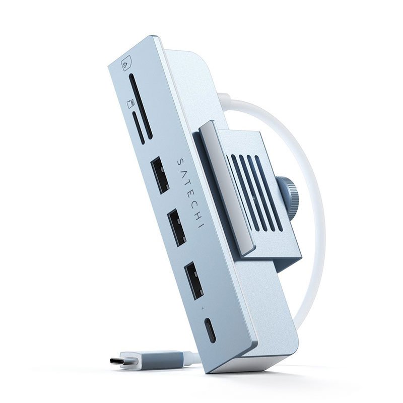 Satechi USB-C Clamp Hub pre 24" iMac 2021 - Blue Aluminium