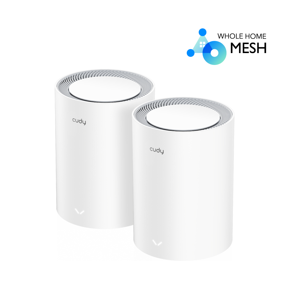 Cudy M1800 - AX1800 Wi-Fi 6 Mesh Solution 2-Pack, Dual-Band, 1201+574Mbps, AX/AC/A/B/G/N, 2x GigEth, 4x int.antenna, Beamform