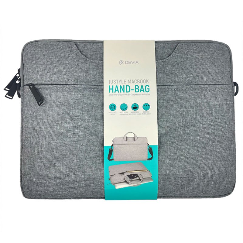 Devia taška Justyle Handbag pre Macbook Pro 16" - Light Gray