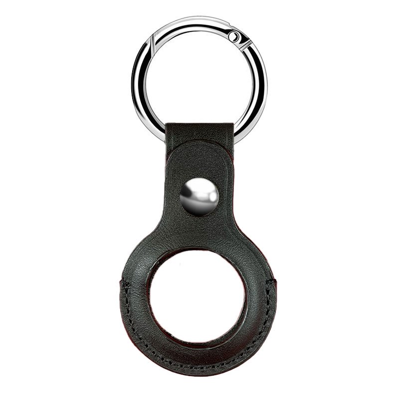 Devia puzdro Leather Key Ring pre Airtag - Black