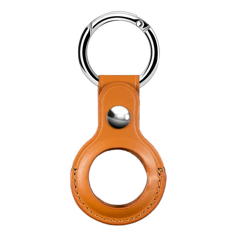 Devia puzdro Leather Key Ring pre Airtag - Brown