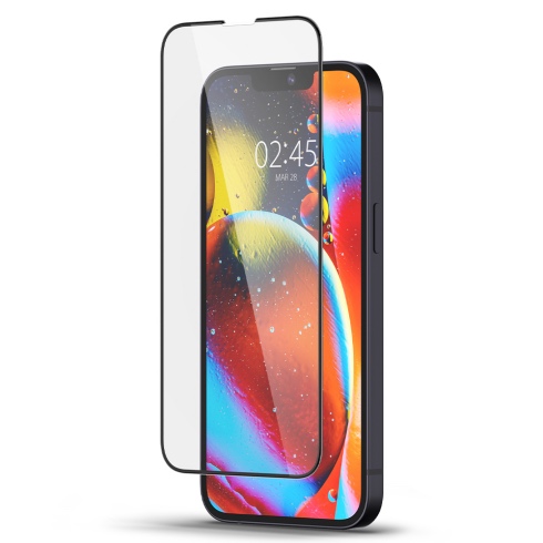 Spigen ochranné sklo GLAS.tR Slim HD pre iPhone 13/13 Pro - Black Frame