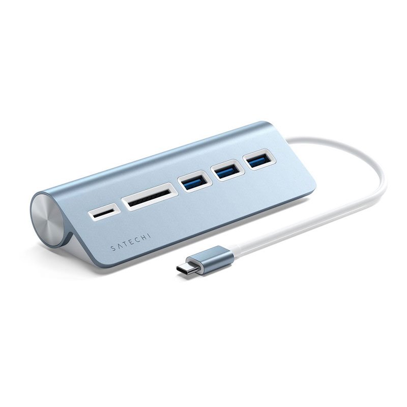 Satechi USB-C Hub & Card Reader - Blue Aluminium