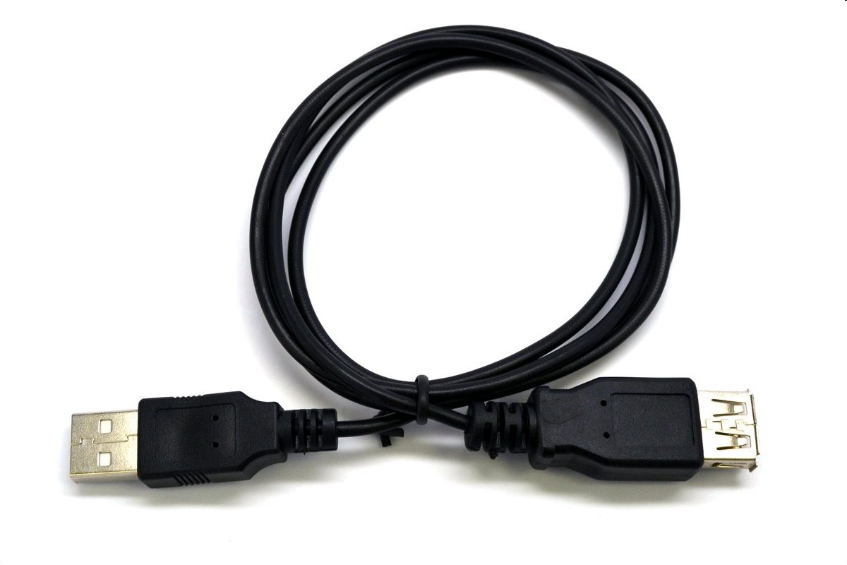 Kábel C-TECH USB A-A 1,8m 2.0 predlžovací, čierny