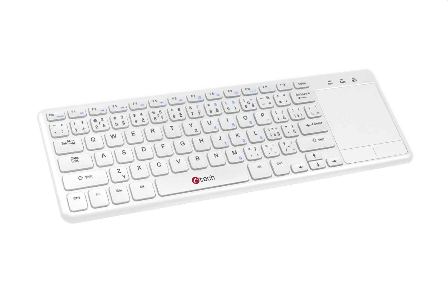 C-TECH WLTK-01/ Bezdrôtová USB/ US layout/ Biela