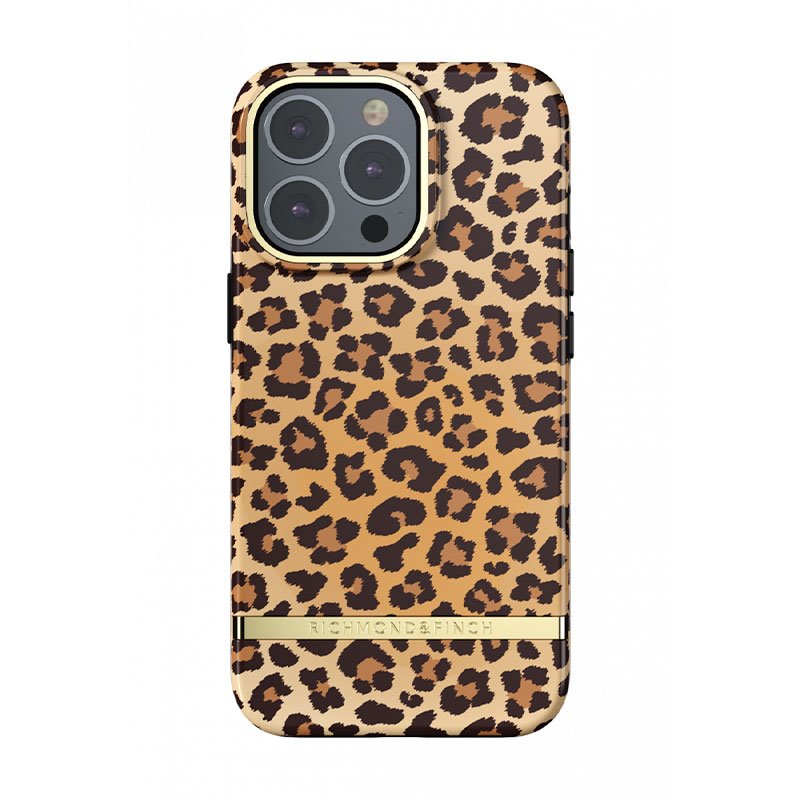 Richmond & Finch kryt Soft Leopard pre iPhone 13 Pro - Gold Details