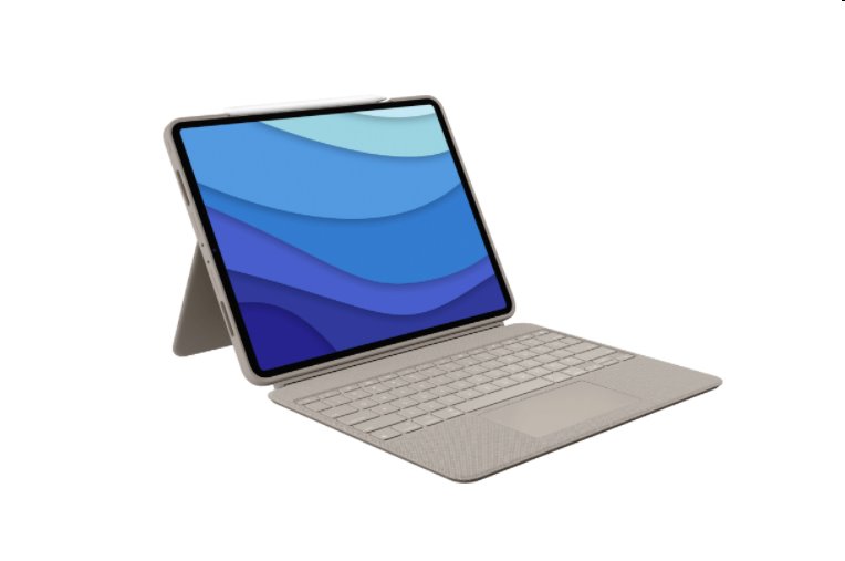 Logitech COMBO TOUCH for iPad Air (5rd generation) and iPad Pro 12.9-inch - Sand- UK 