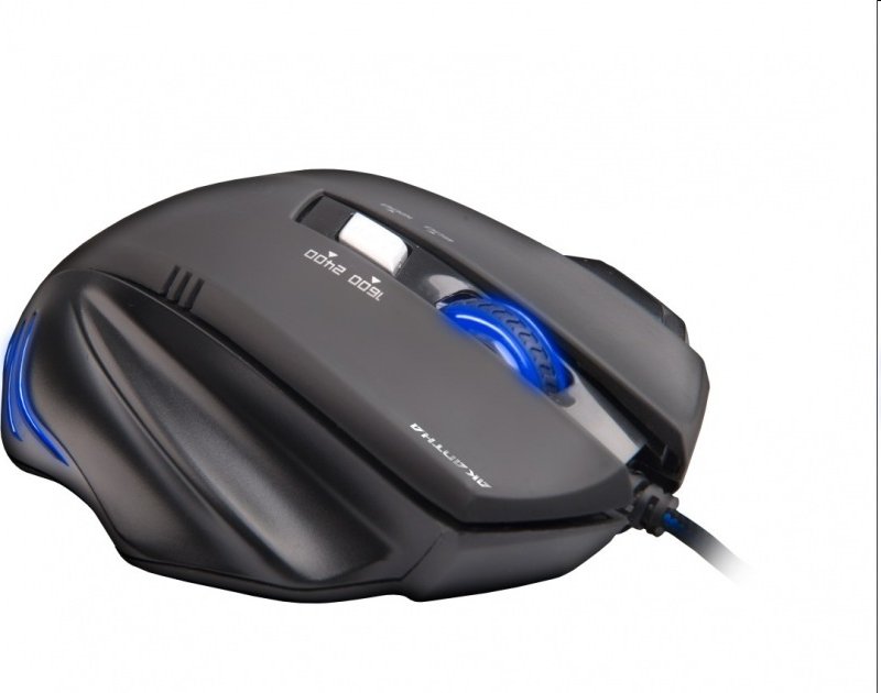 Herná myš C-TECH Akantha (GM-01), casual gaming, herná, modré podsvietenie, 2400DPI, USB
