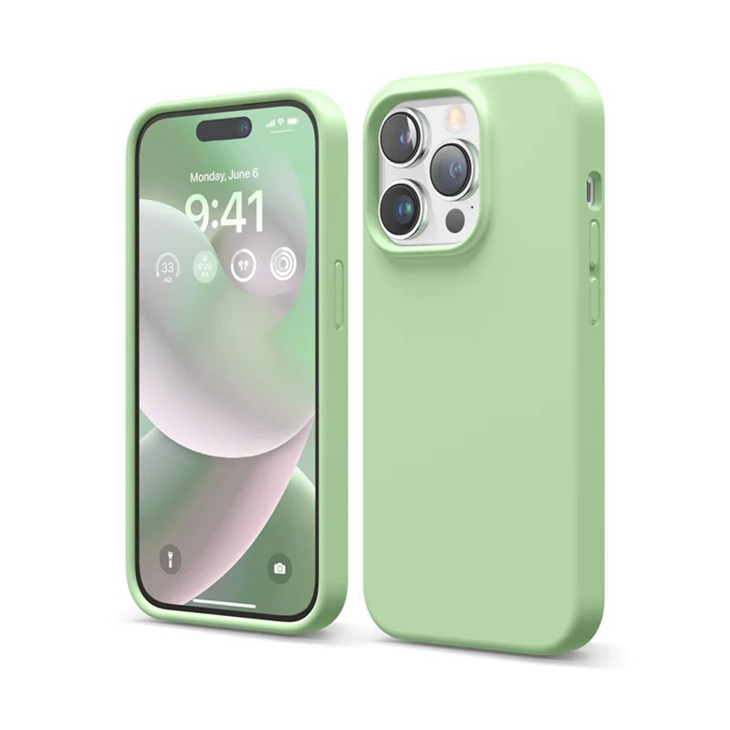 Elago kryt Silicone Case pre iPhone 14 Pro - Pastel Green