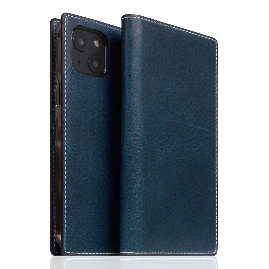 SLG Design puzdro D7 Italian Wax Leather pre iPhone 14 Plus - Blue