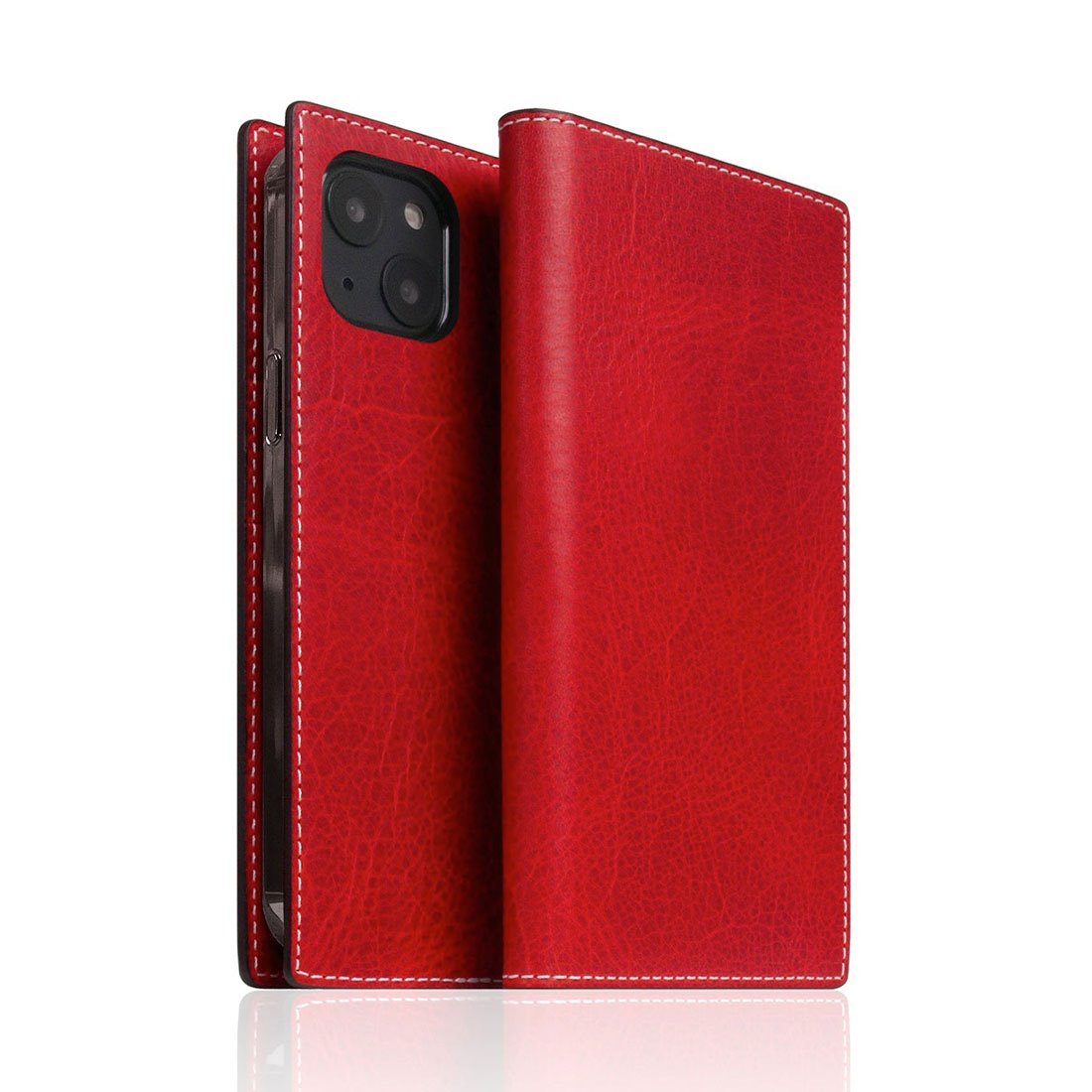 SLG Design puzdro D7 Italian Wax Leather pre iPhone 14 - Red