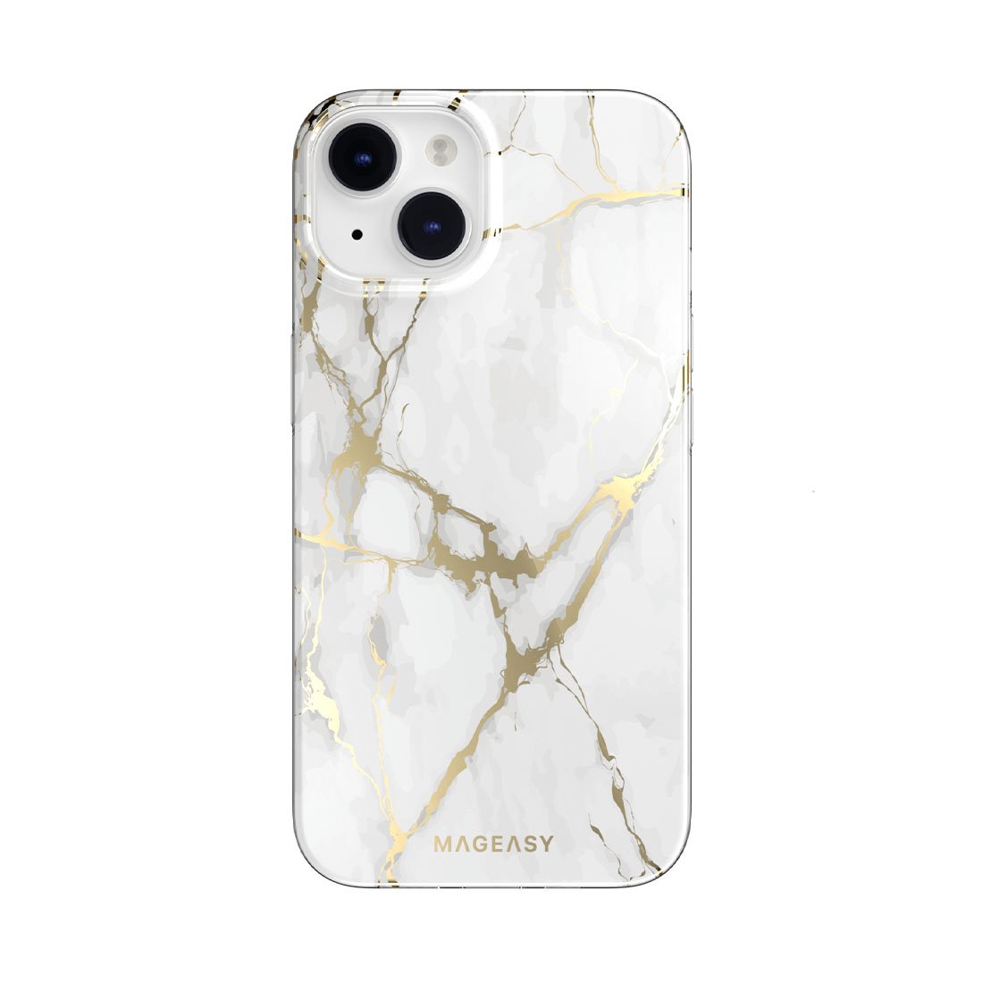 SwitchEasy kryt Marble Case pre iPhone 14 - Champagne White
