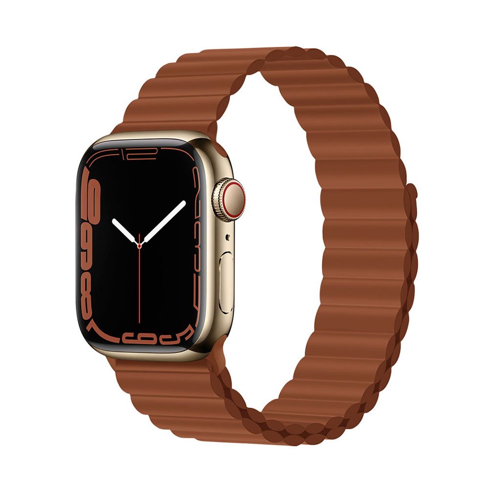 Devia remienok Deluxe Series Sport3 Silicone Magnet Band 40/41/42mm - Saddle Brown