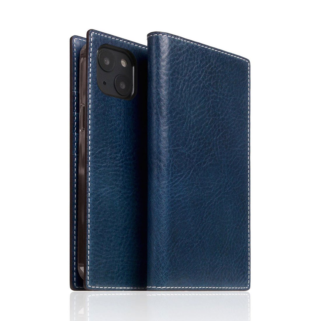SLG Design puzdro D+ Italian Temponata Leather pre iPhone 14 - Blue