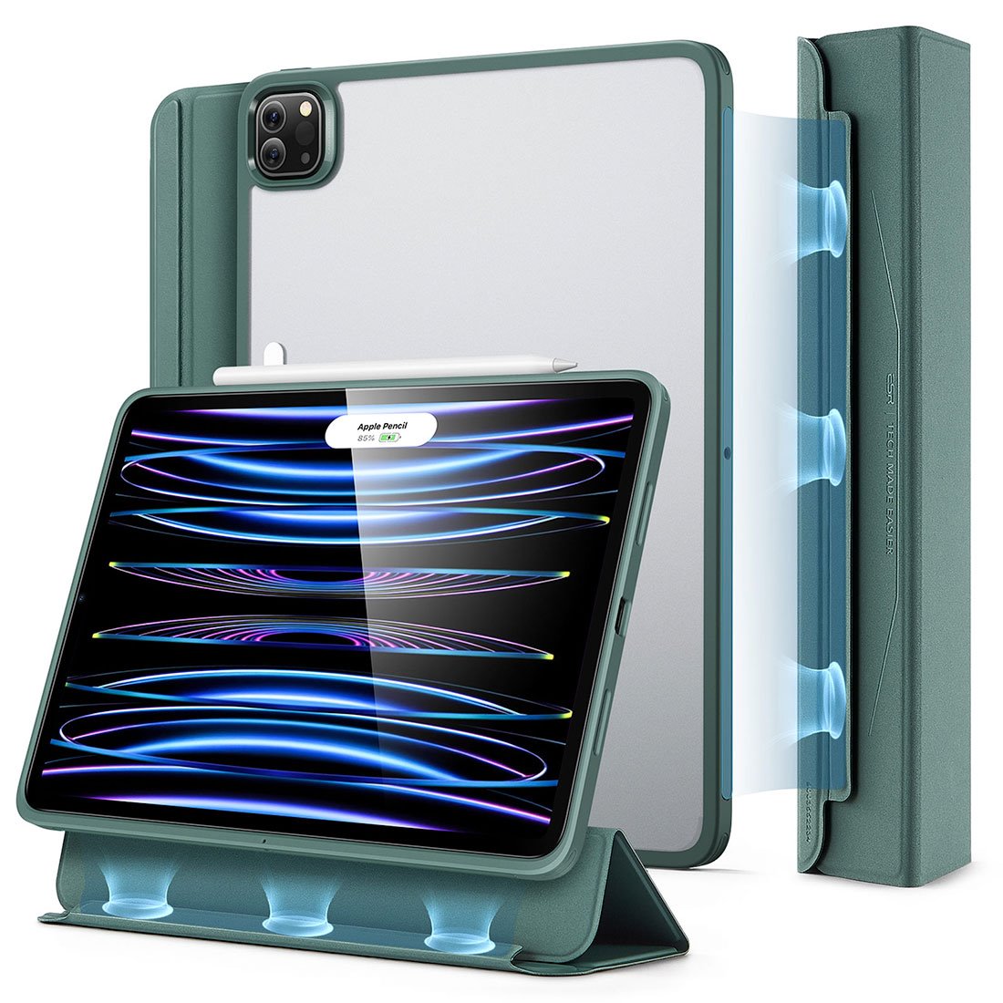 ESR puzdro Ascend Hybrid Case pre iPad Pro 12.9" 2022/2021 - Forest Green