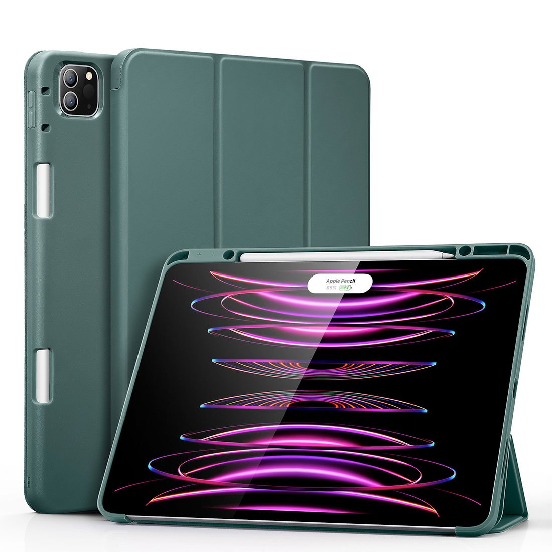 ESR puzdro Silicon Rebound Pencil Case pre iPad Pro 12.9" 2022/2021 - Forest Green