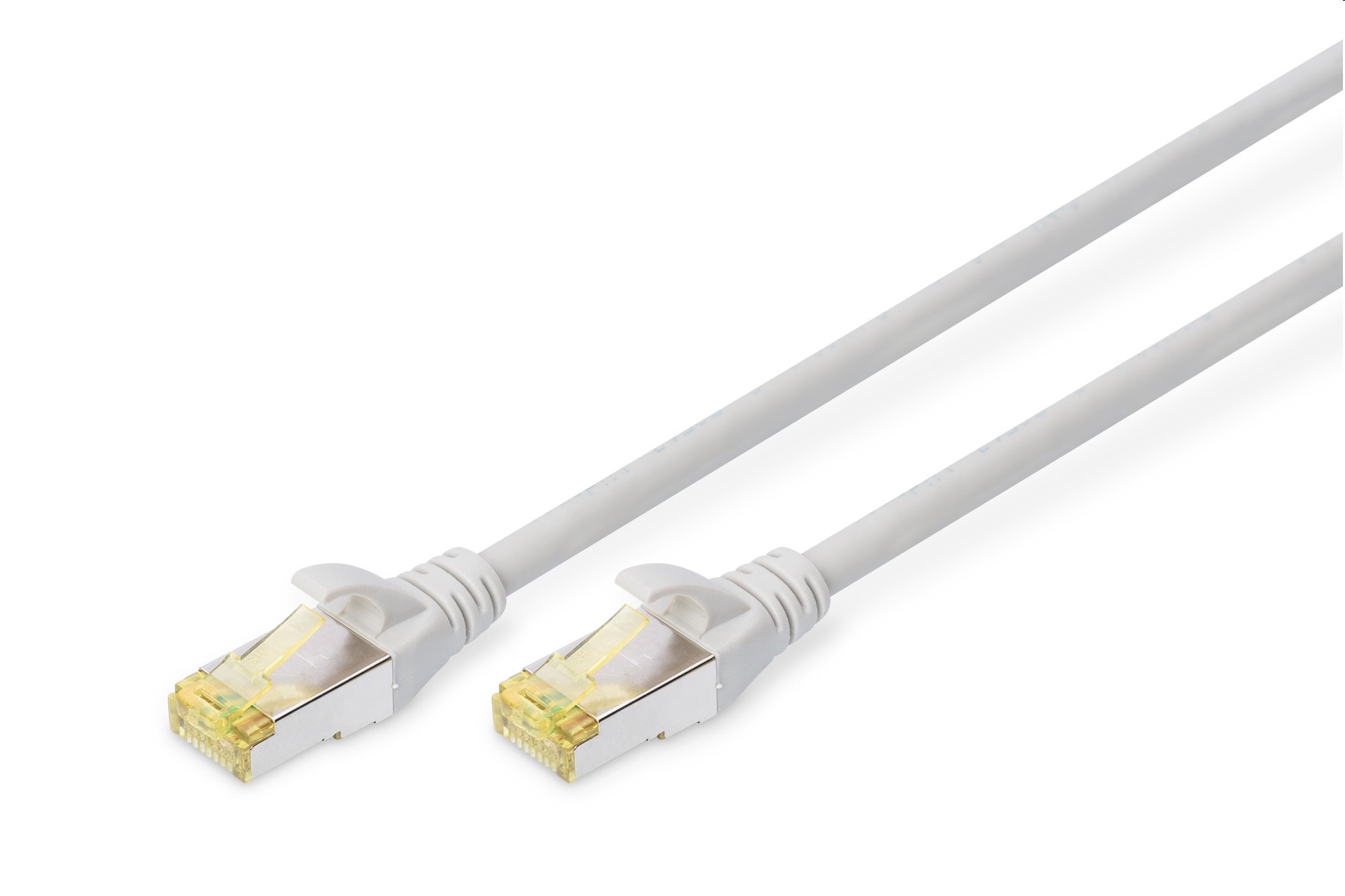 DIGITUS patch kábel Cat6A, S/FTP (PiMF), LSOH - 0,5m, šedý