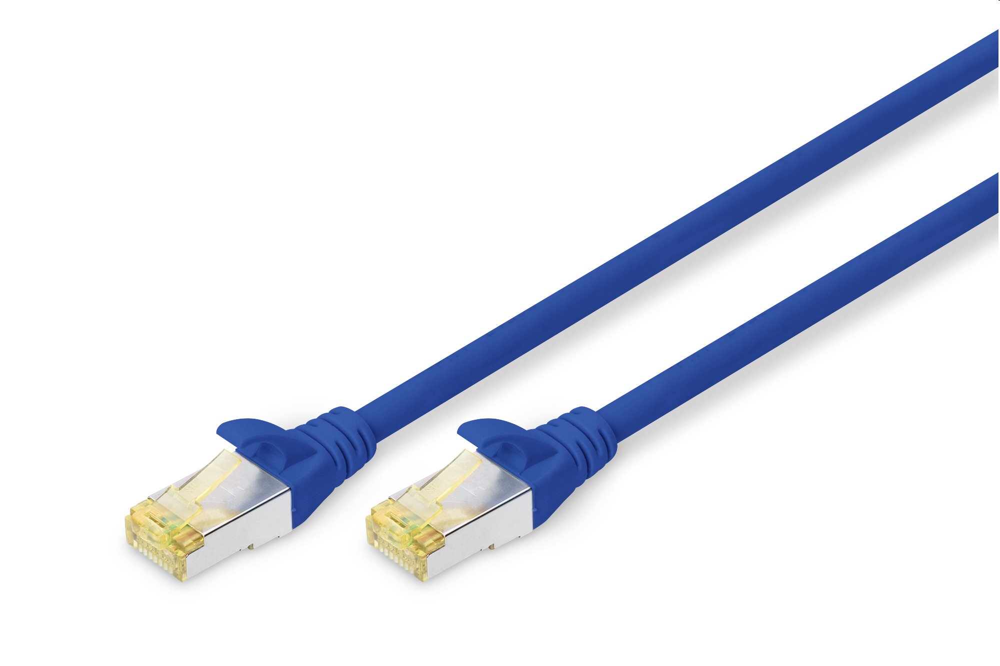 DIGITUS patch kábel Cat6A, S/FTP (PiMF), LSOH - 0,5m, modrý