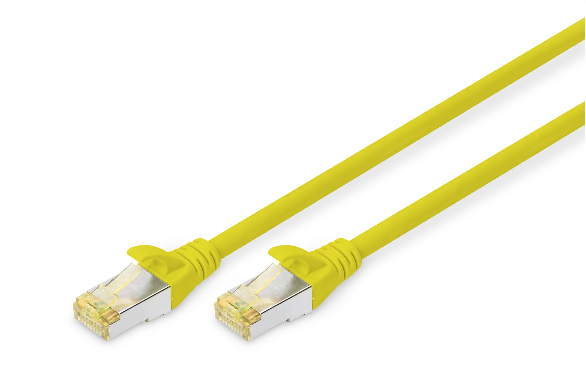 DIGITUS patch kábel Cat6A, S/FTP (PiMF), LSOH - 0,5m, žltý