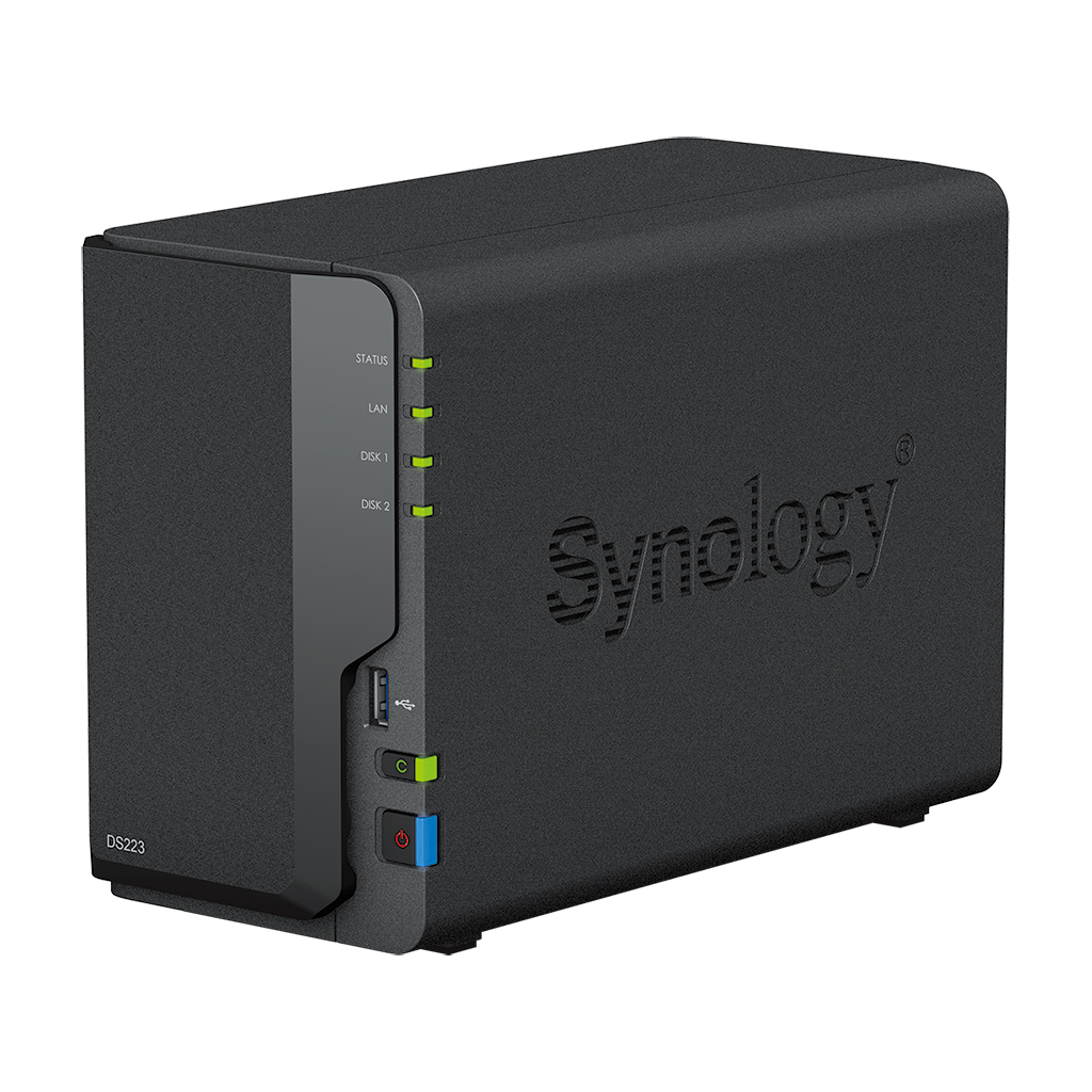 Synology™   DiskStation DS223   (2x HDD; 4jadro CPU; 2GB RAM;  1xGLAN; 3x USB3.2Gen1)