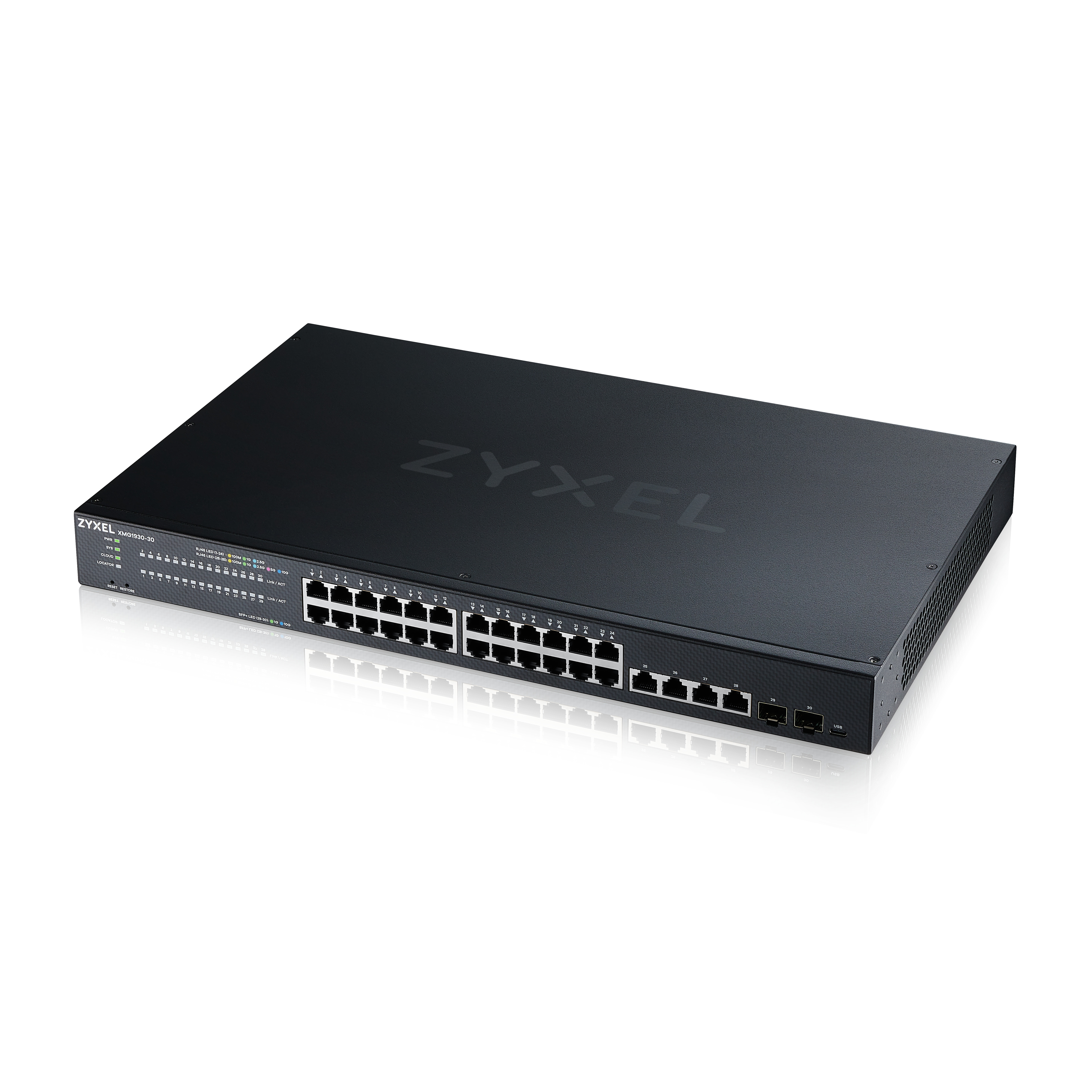 Zyxel XMG1930-30, 24-port 2.5GbE Smart Managed Layer 2 Switch with 4 10GbE and 2 SFP+ Uplink