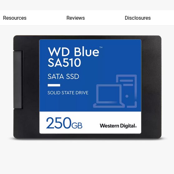 WD Blue SA510 SSD 250GB 2,5" SATA