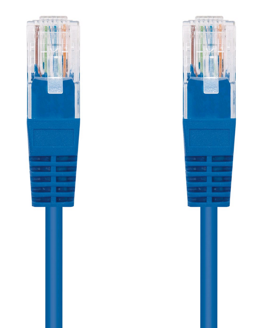 Kábel C-TECH patchcord Cat5e, UTP, modrý, 0,25m