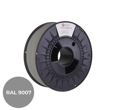 Tlačová struna (filament) C-TECH PREMIUM LINE, PLA, šedý hliník, RAL9007, 1,75mm, 1kg
