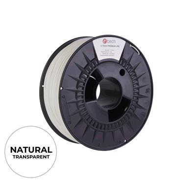 Tlačová struna (filament) C-TECH PREMIUM LINE, PETG, transparentná, 1,75mm, 1kg