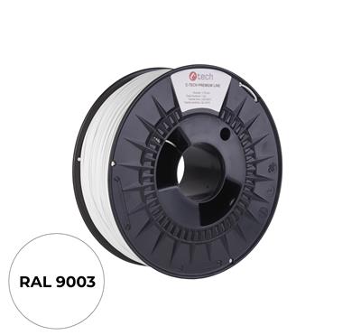 Tlačová struna (filament) C-TECH PREMIUM LINE, ASA, dopravná biela, RAL9003, 1,75mm, 1kg