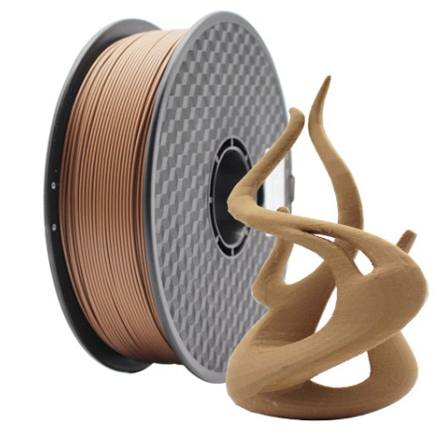 Tlačová struna (filament) GEMBIRD, PLA, 1,75mm, 1kg, prírodné drevo