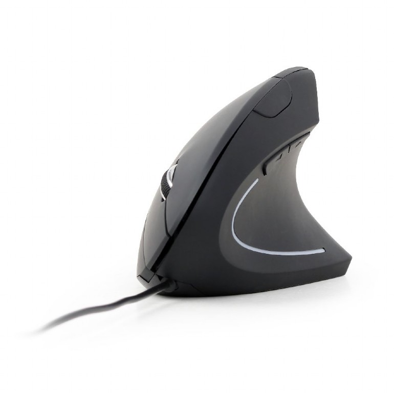 Myš GEMBIRD MUS-ERGO-01, ergonomická, čierna, USB