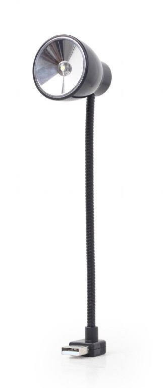 USB lampička k notebooku GEMBIRD NL-02, flexibilný, čierna