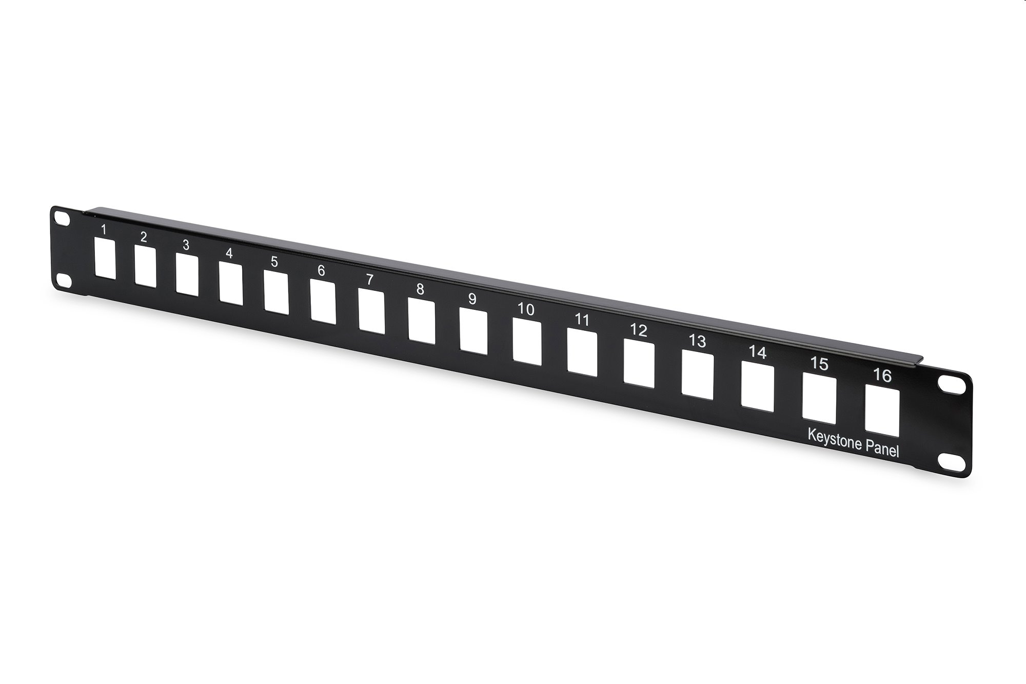 19" modulární patch panel XtendLan 16port, černý