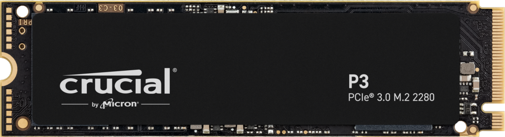 Crucial SSD P3 500GB M.2 NVMe Gen3 3500/1900 MBps