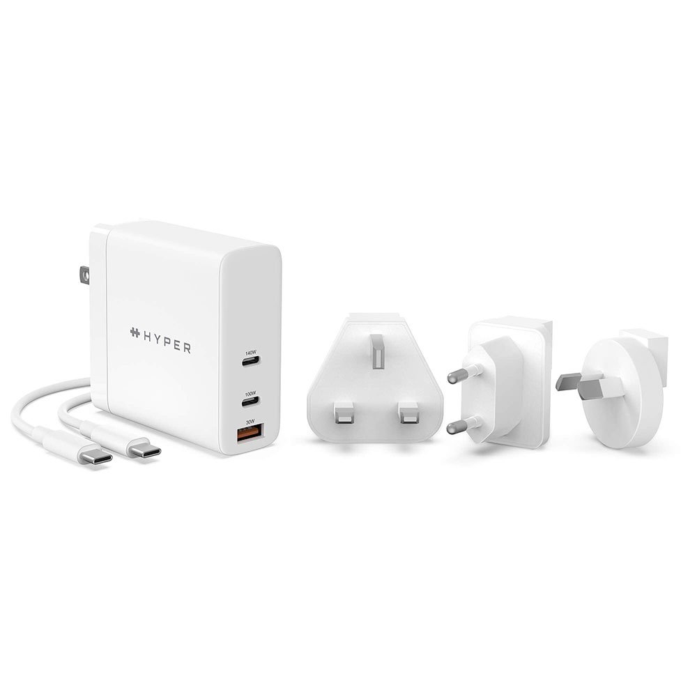 Hyper HyperJuice 140W PD 3.1 USB-C Charger With Adapters - White