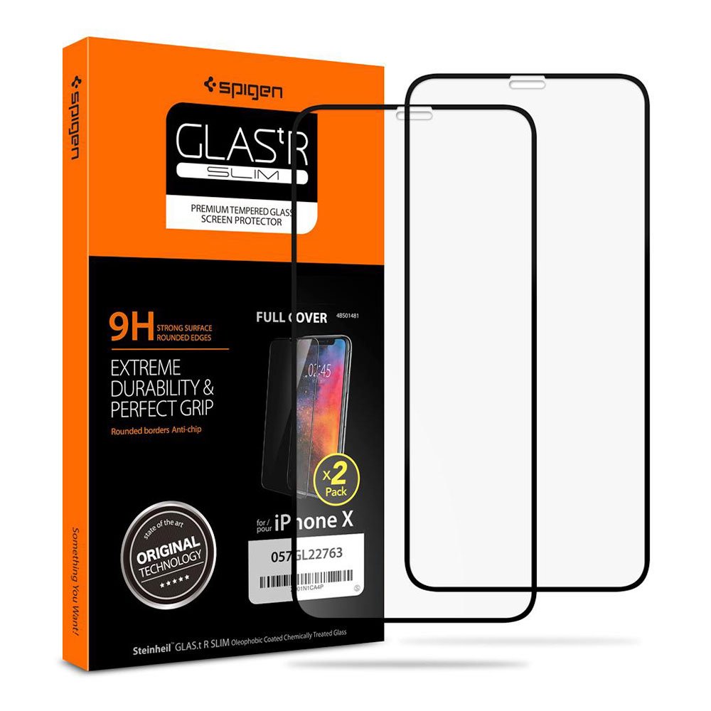 Spigen ochranné sklo Glass FC HD pre iPhone 11 Pro/XS 2 ks - Black Frame