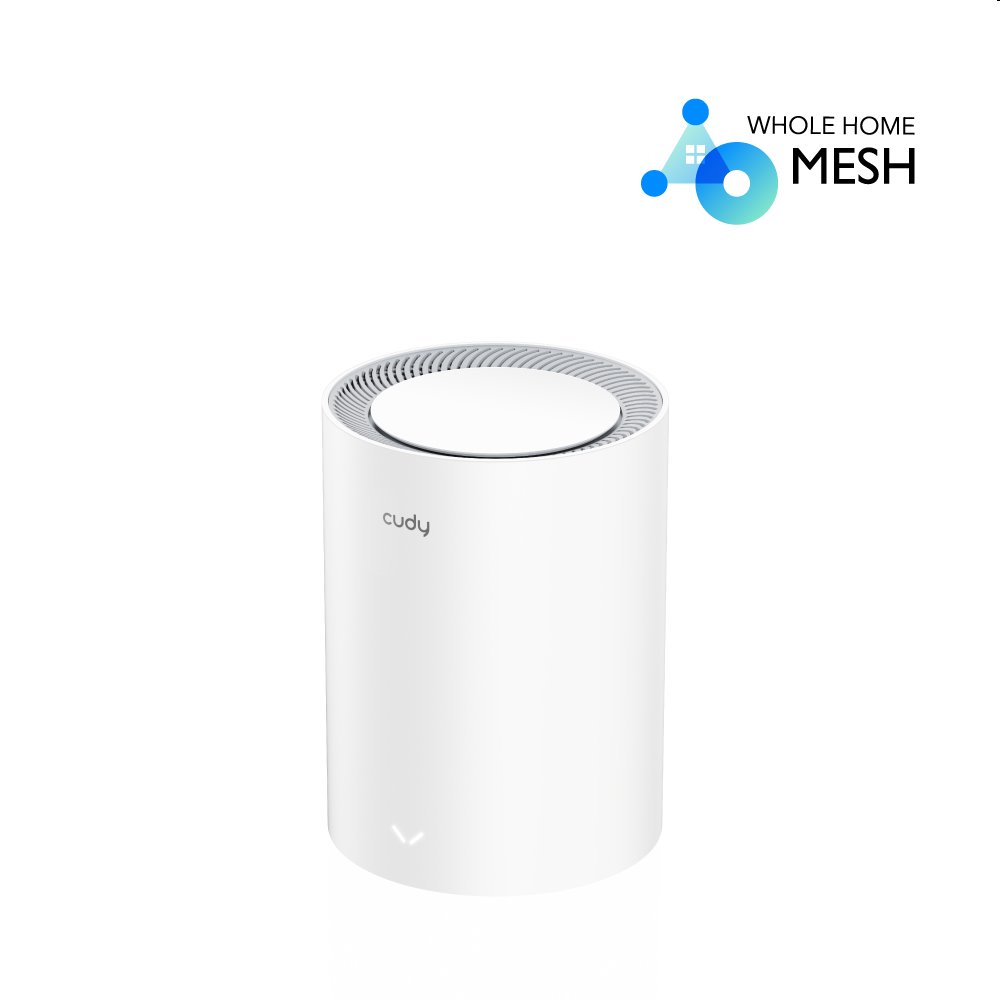 Cudy M1800 - AX1800 Wi-Fi 6 Mesh Solution 1-Pack, Dual-Band, 1201+574Mbps, AX/AC/A/B/G/N, 2x GigEth, 4x int.antenna, Beamform
