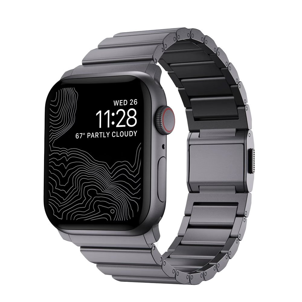 Nomad remienok pre Apple Watch 44/45/49 mm - Aluminium Band/Space Gray Hardware