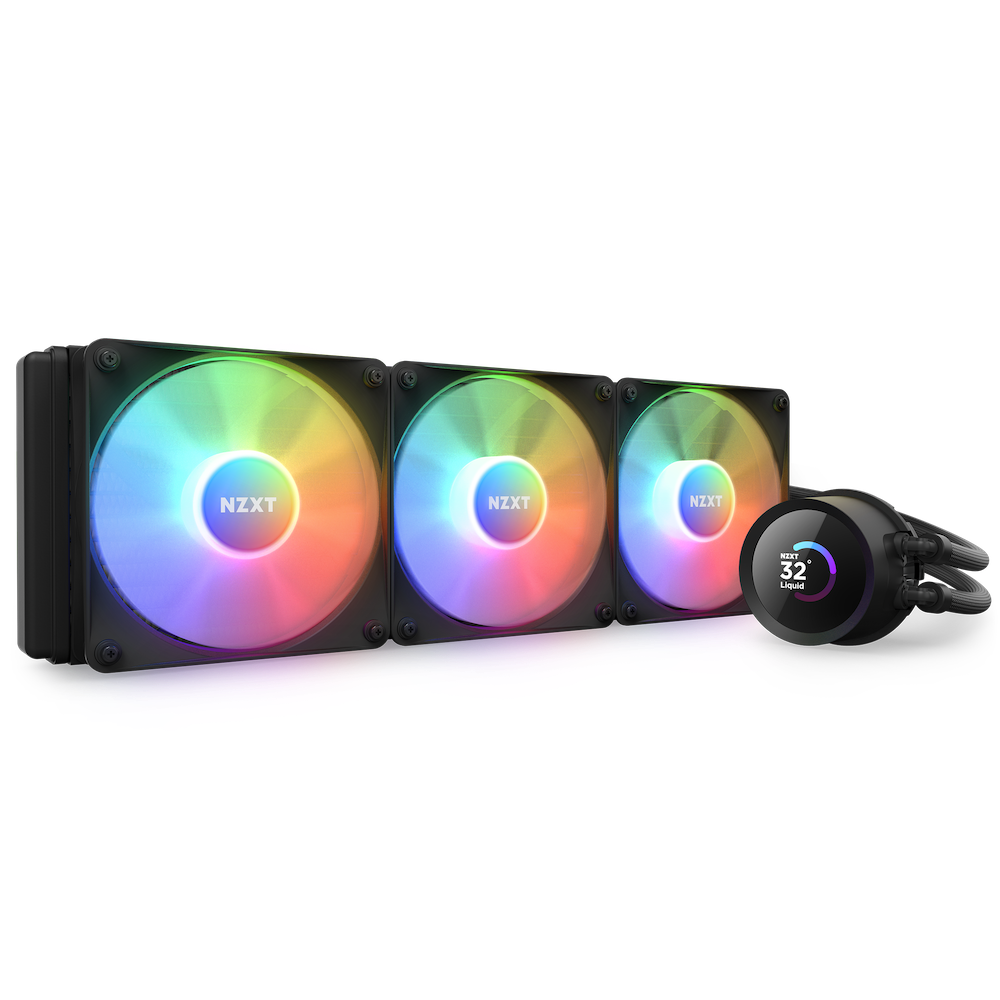 NZXT AIO liquid cooler CPU Kraken 360 RGB / 3x120mm fan / 4-pin PWM / LCD display / black
