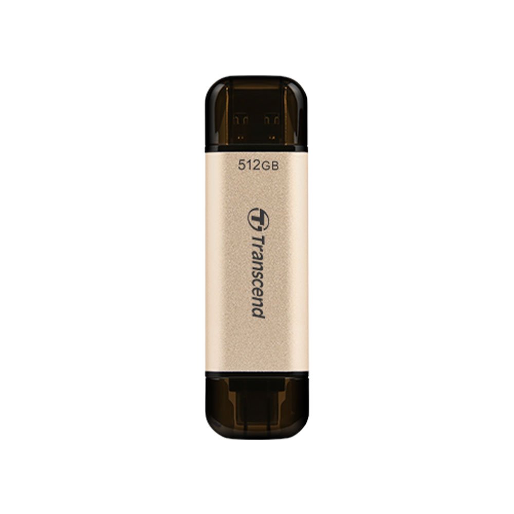 Transcend 512GB JetFlash 930C Dual USB 3.2 Gen 1 Flash Drive - Gold