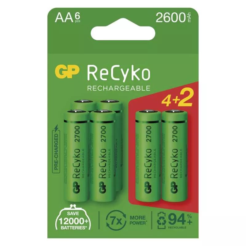 EMOS GP nabíjacia batéria ReCyko 2700 AA (HR6) 6ks